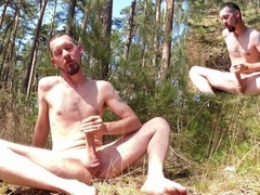 Big cock, gay woods, gay outside