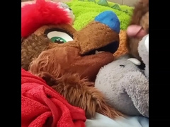 Spunk on fursuit until fully glazed