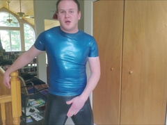 Jizz Thirsty for Shining Spandex Jerk Off Instructions