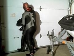 wetsuited spiderman grasps orca