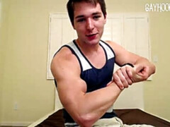 JJ Swift is fingering his asshole and tries go suck his own cock