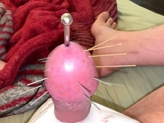 Intense pleasure and pain with big glans featuring Qualzucht's estim milking