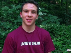 Youthful-looking twink facial'd and barebacked in POV