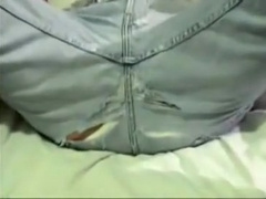 Wetting Ripping My Jeans on bed 1