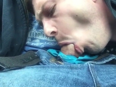 Outdoor Blowjob and Swallow with a Handsome Stranger