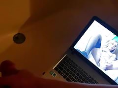 Watching Porn and Using Cum as Lube