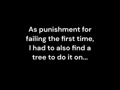 Chub Slave Pisses Like A Dog In Public!