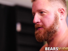 Chubby bear bent over and penetrated deep by his hung lover