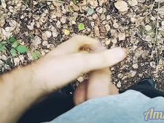 Super hot extraordinary woods onanism jizm in slomo