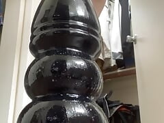XXL wrecking ball dildo anal destruction and cleanup up