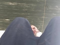 Chubby polar bear rocks, vapes, and shows his feet.