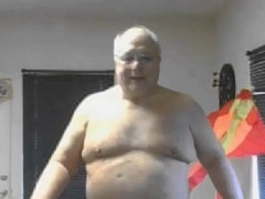 Grandpworks out shirtless hard