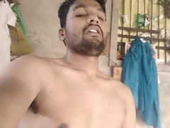 Indian guy jerks off in the woods with Hindi whispers - Gay edition