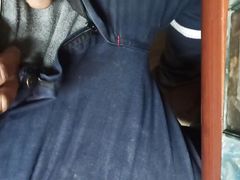 Masculer Bear Turkish Daddy Masturbates Under the Table in the Office