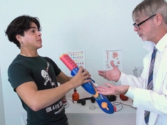 Julian Jaden gets a lesson from Medic Lennox