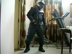 Biker gloves jacket and boots--sexy