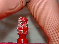 Anal masturbation with huge butt plugs