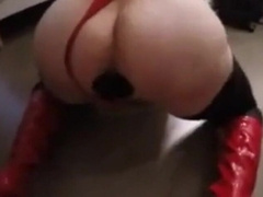 Crossdresser Trav Gives Oral job and Gets Smacked