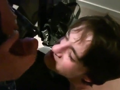 Twink doesn't like the cum I shoot in his mouth