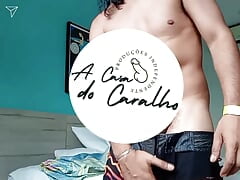 Hot Brazilian boy masturbating on webcam with big black dick