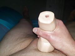 Pocket pussy cumshot in bed