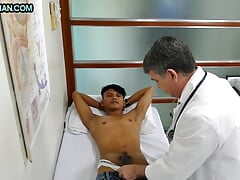 Doctor DILF fucking Asian tiny asshole in infirmary
