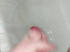 Cum blast in the shower