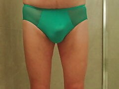 pissing the wifes blue knickers