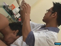 Watch this kinky Japanese twink get off on a hot cumshot fetish