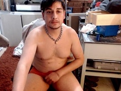 Max surrenders to lust and strips down for a submissive jerk off session