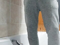 Scallyoscar pissing joggers  2nd time! Pt.2