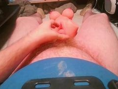 Masturbating with a new toy in my camping tent