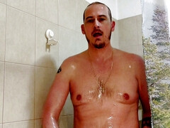 Having a bath