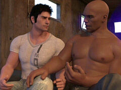 Step dad and step son, father, interracial bareback