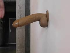 Twink fucks him self in a anom house with 10inch dildo