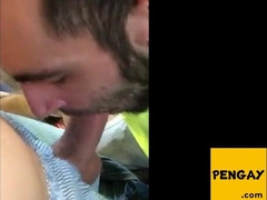 Hungry builder sucking dick 5