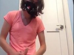 Femboy disrobes does ass fucking and kneads herself to ejaculation