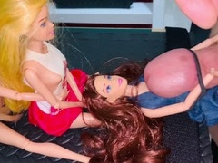 Fucking sex barbie doll, barbie doll cum, barbie doll cumshot