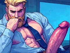 Dirty gay, solo male moaning, jerking and moaning