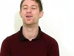 Horny British twink masturbates solo