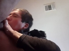 Mature Latin man's massive load erupts in my eager mouth