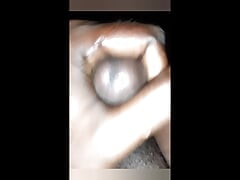 Big Black Cock Sacking by self hand