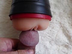 Trying to fuck my pussy toy with my small dick