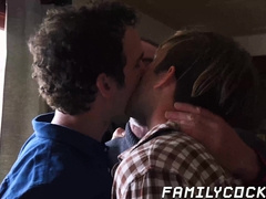 Wild stepdad taboo bareback fucked in forbidden threesome