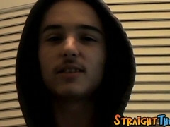 Throbbing cock straight teen Wiley moans while jerking off