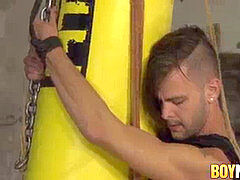 tied 18yo Dante Lucas whipped by devious barebacker