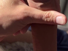Fapping my uncircumcised trunk in the sun lots of precum and phat pearly conclude SEE TILL THE END!
