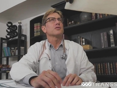 TS nurse in fetish uniform Chelsea Marie wild stuffing time