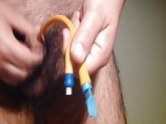 Hard cumming and pissing simultaneously (with a CH 24 Foley)