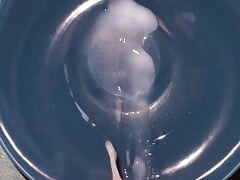 Cum in bowl
